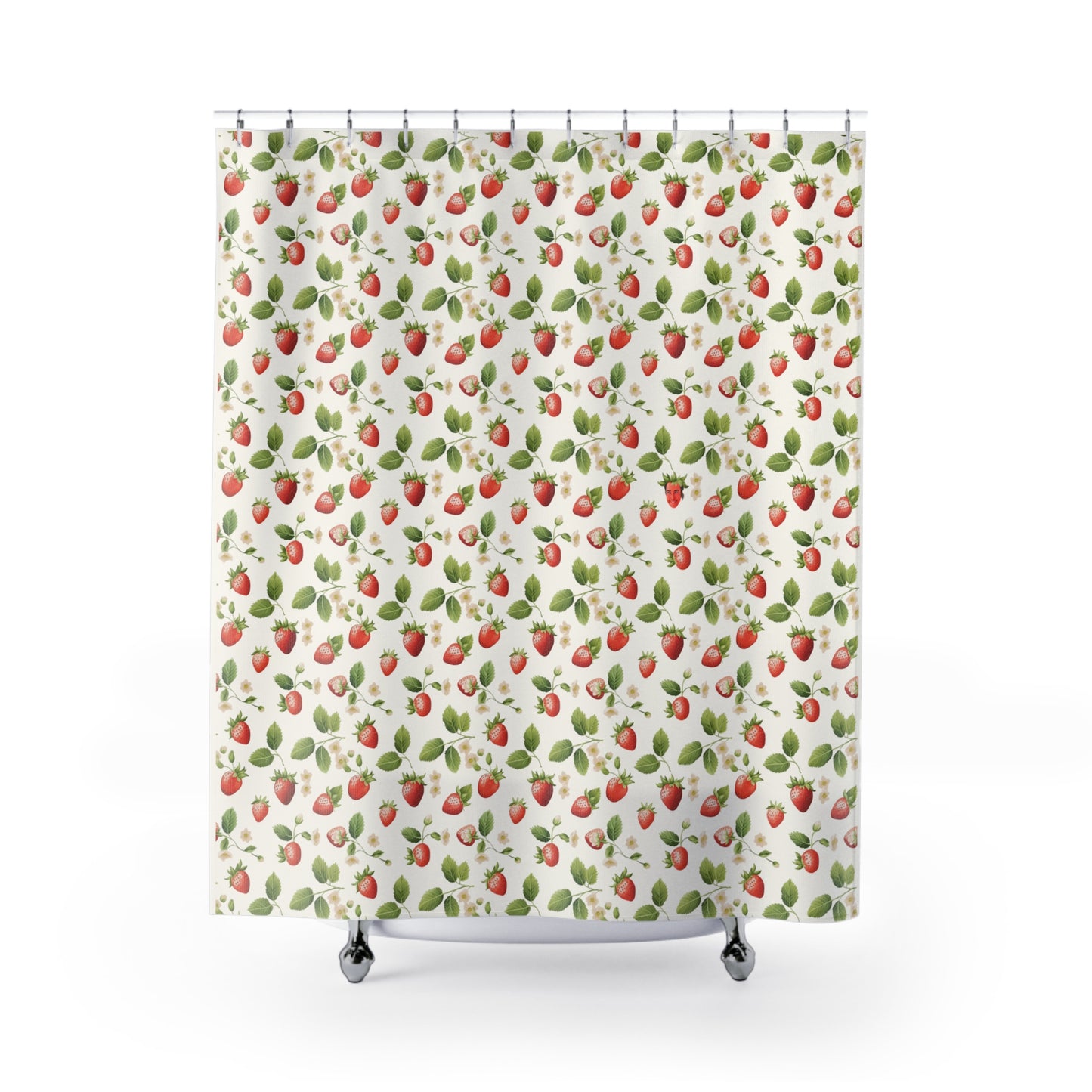 "Seek & Find" Funny Strawberry Shower Curtain