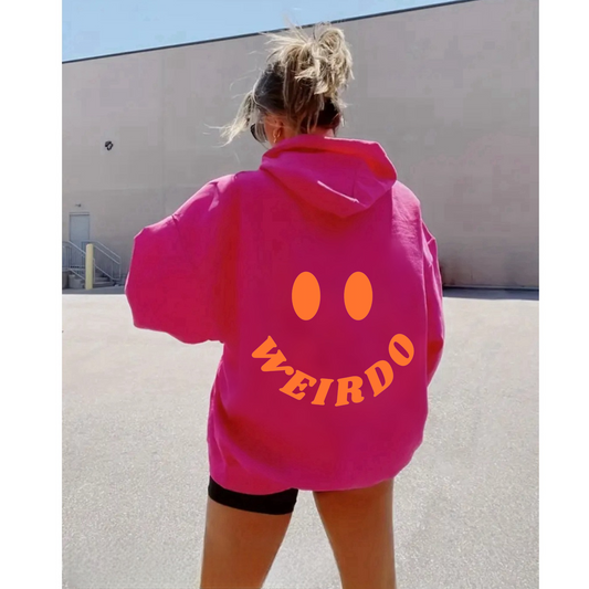 Weirdo Smiley Sweatshirt - PINK