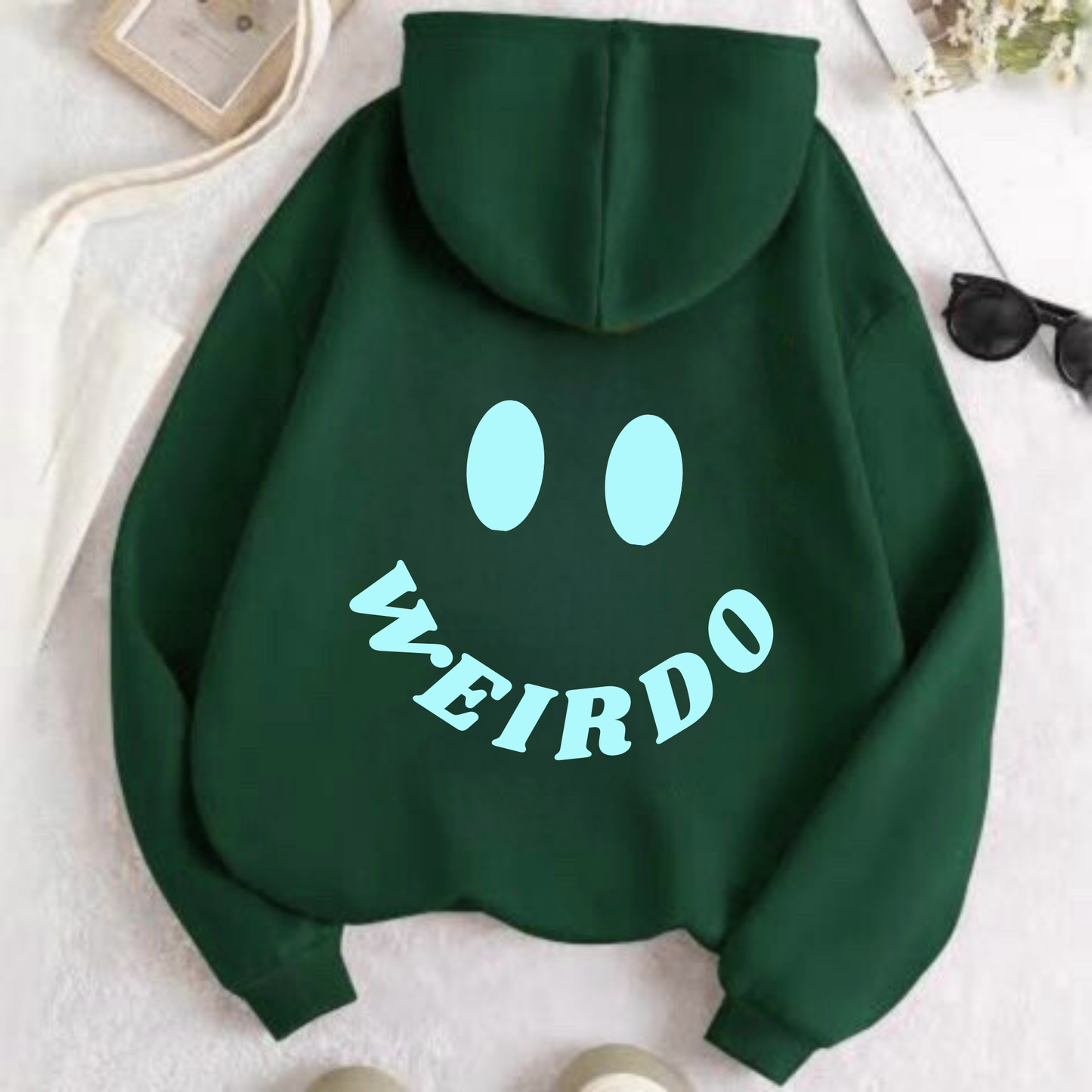 Weirdo Smiley Sweatshirt - GREEN