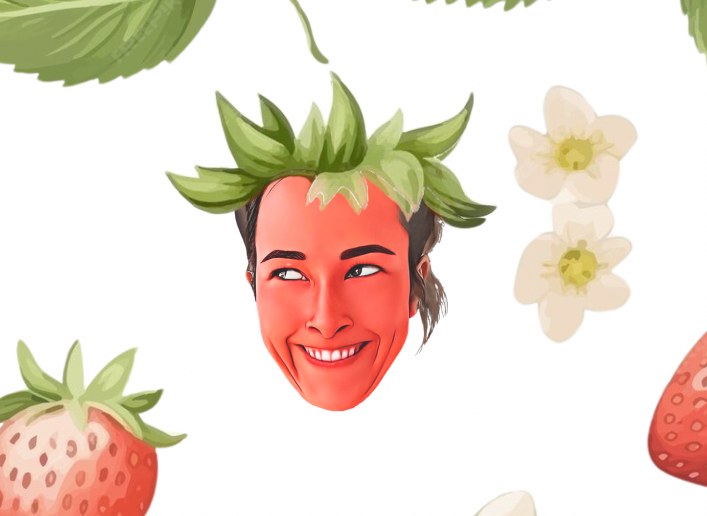 "Seek & Find" Funny Strawberry Shower Curtain